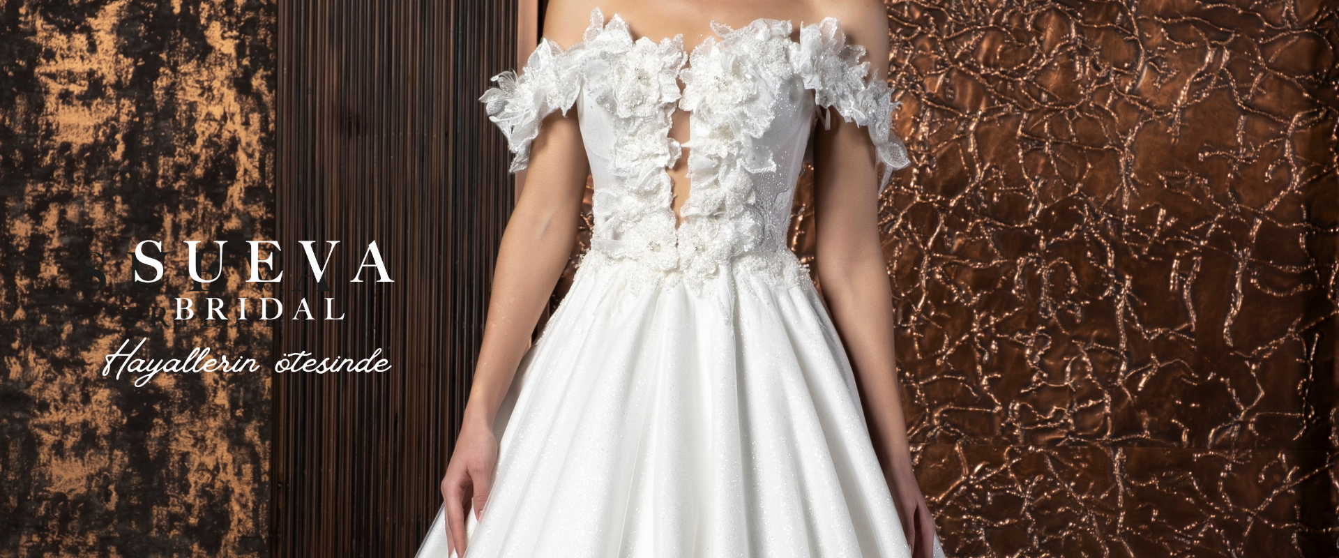 Velisse – Fransız Dantelli Prenses Kesim Uzun Kollu Kayık Yaka Gelinlik – SE2527 - Görsel 2