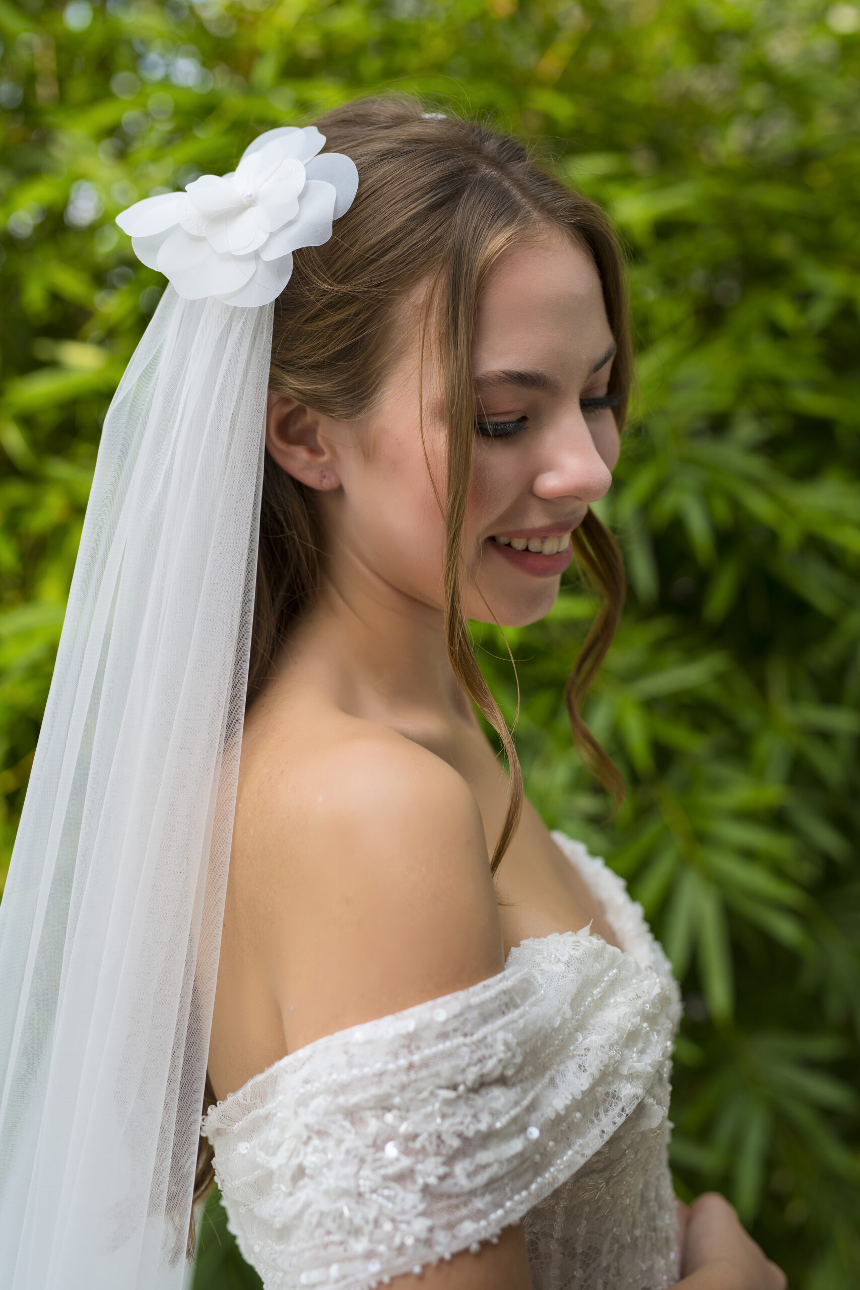 Lunessa A Kesim Düşük Kollu Dantelli Kalp Yaka Romantik Gelinlik - Görsel 4