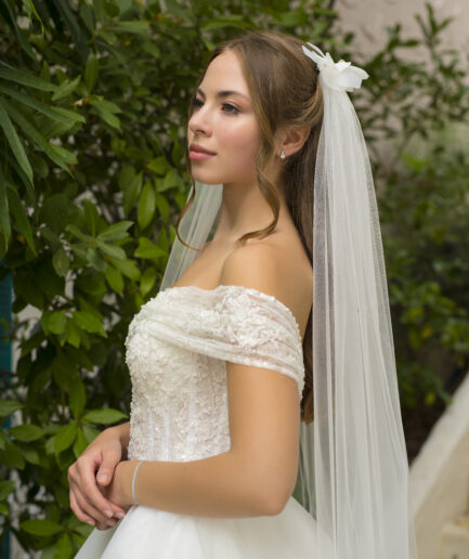 Lunessa A Kesim Düşük Kollu Dantelli Kalp Yaka Romantik Gelinlik