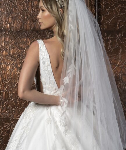 Calista A Kesim Askılı Kare Yaka Dantelli Zarif Gelinlik