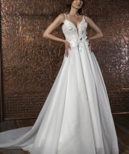 Noellea Helen Kesim Askılı Tül Bohem Gelinlik