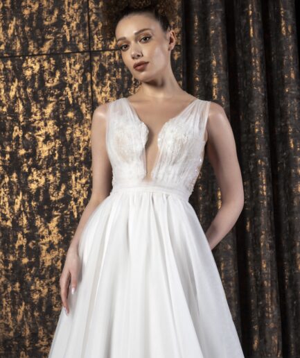 Ardis Zamansız Vintage Zarafeti Helen Kesim Tül Gelinlik