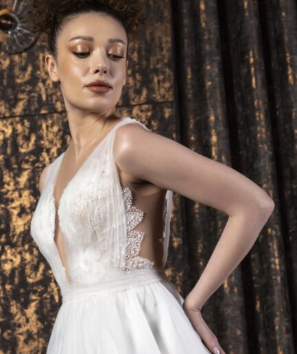 Ardis Zamansız Vintage Zarafeti Helen Kesim Tül Gelinlik