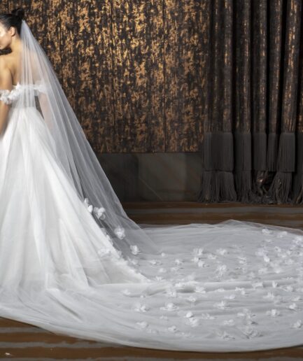 Roselyn Bohem Tül Helen Kesim Düşük Kol Romantik Gelinlik