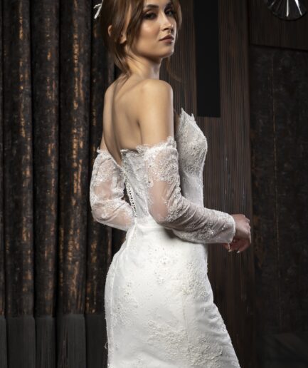 Saphira Balık / Uzun Kollu / Fransız Dantelli Gelinlik - SE2447