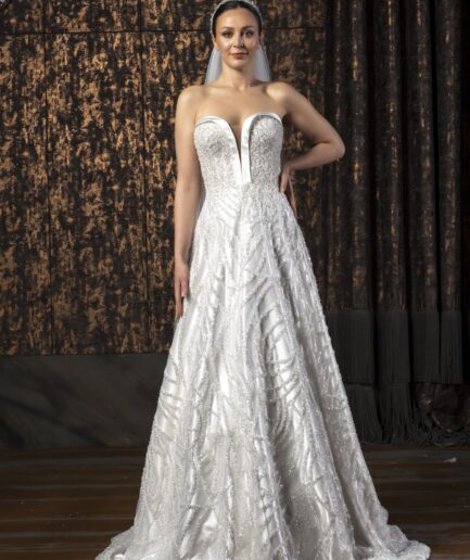 Liora A Kesim / Straplez Yaka Gelinlik - SE2451