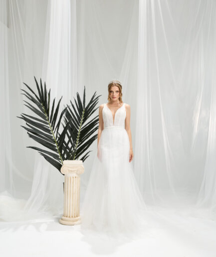 Elsin Balık / Askılı / Dantelli Gelinlik - SE2458