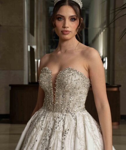 Calina Prenses / Dantelli / Kalp Yaka Gelinlik - SE2520