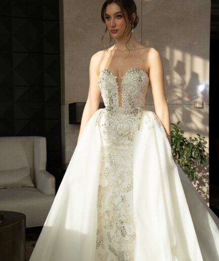 Arelia Balık / Dantelli / Straplez Yaka Gelinlik - SE2535