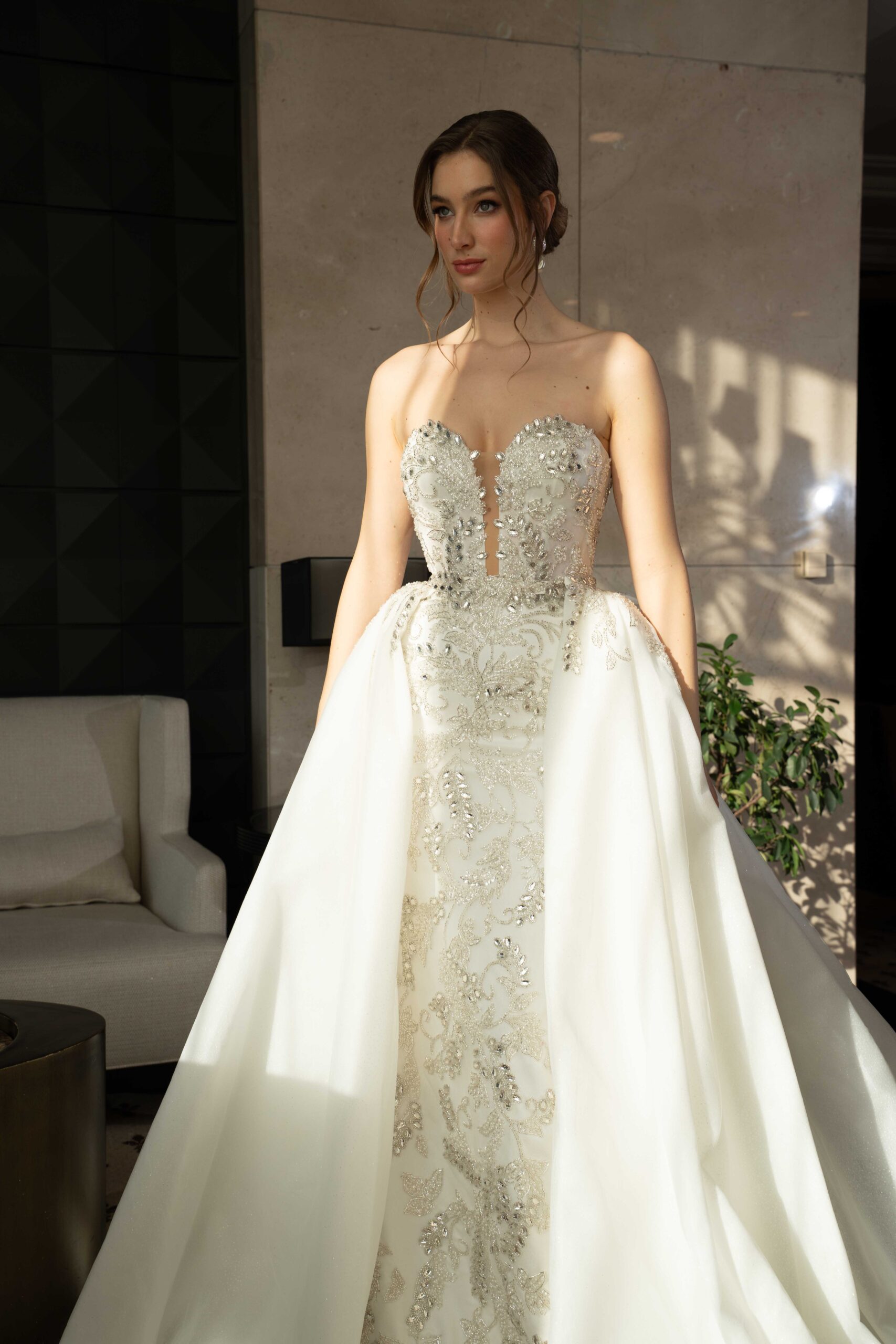 Arelia Balık / Dantelli / Straplez Yaka Gelinlik - SE2535