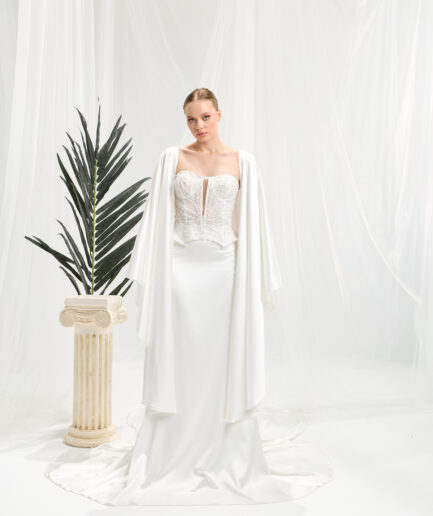 Orlena Balık / Saten / Sade Gelinlik - SE2446