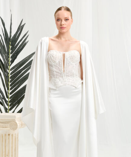 Orlena Balık / Saten / Sade Gelinlik - SE2446