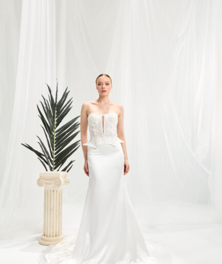 Orlena Balık / Saten / Sade Gelinlik - SE2446