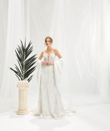 Elysia Balık / Dantelli / Kalp Yaka Gelinlik - SE2449