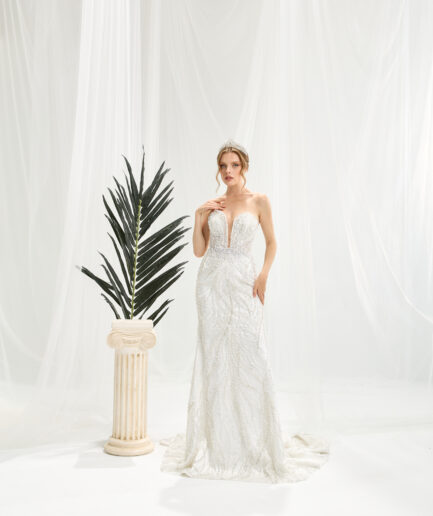 Elysia Balık / Dantelli / Kalp Yaka Gelinlik - SE2449